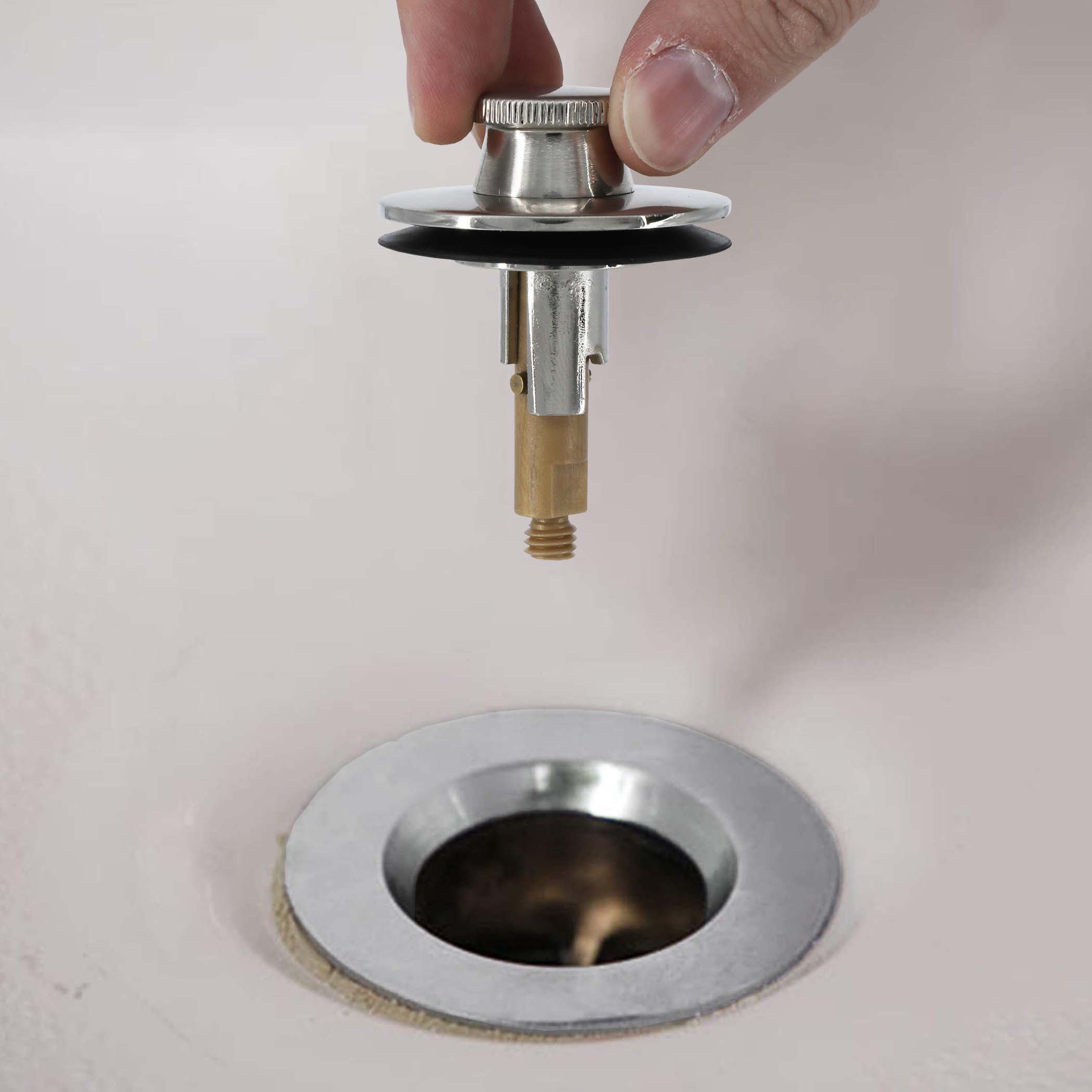 Lift and Turn Stopper in PVD Brushed Nickel Danco