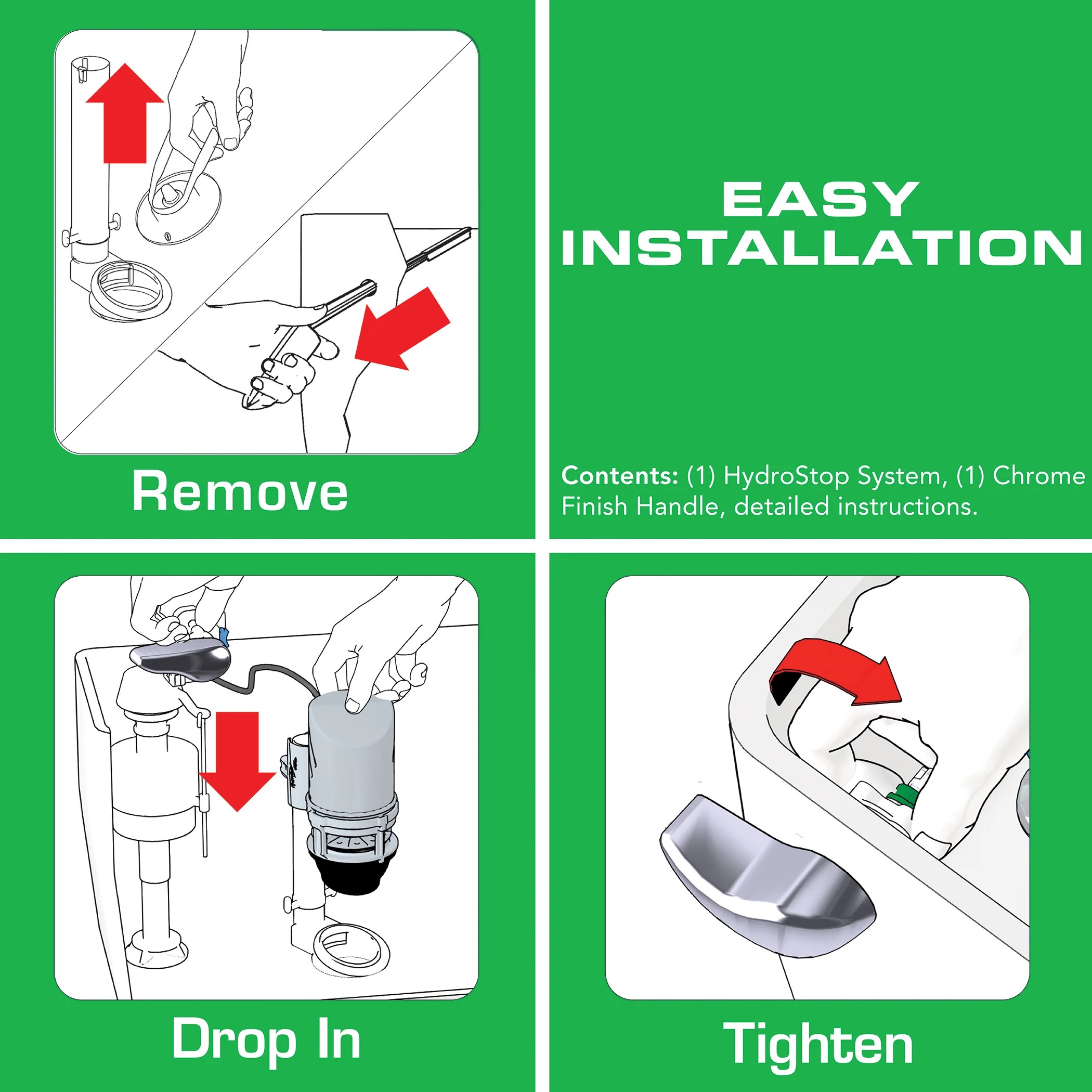 FLT231 HydroStop Toilet Tank Flapperless Alternative Danco