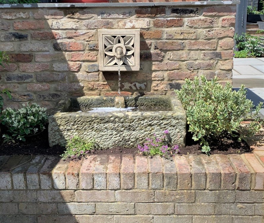 Garden Design Ideas Yorkshire UK Stone Trough Water Feature