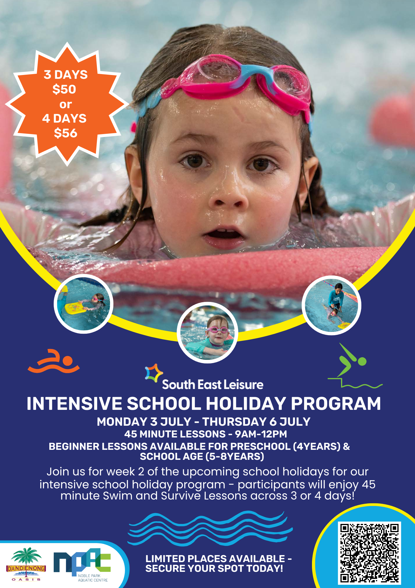 SEL School Holiday Intensive Swim Lessons! Dandenong Oasis