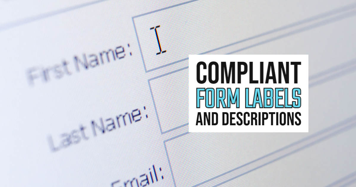 Accessible Form Labels Dandi