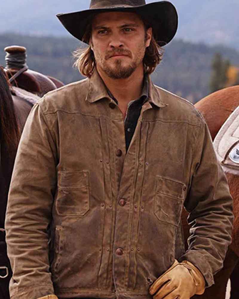 Yellowstone Kayce Dutton Jacket Luke Grimes Brown Jacket