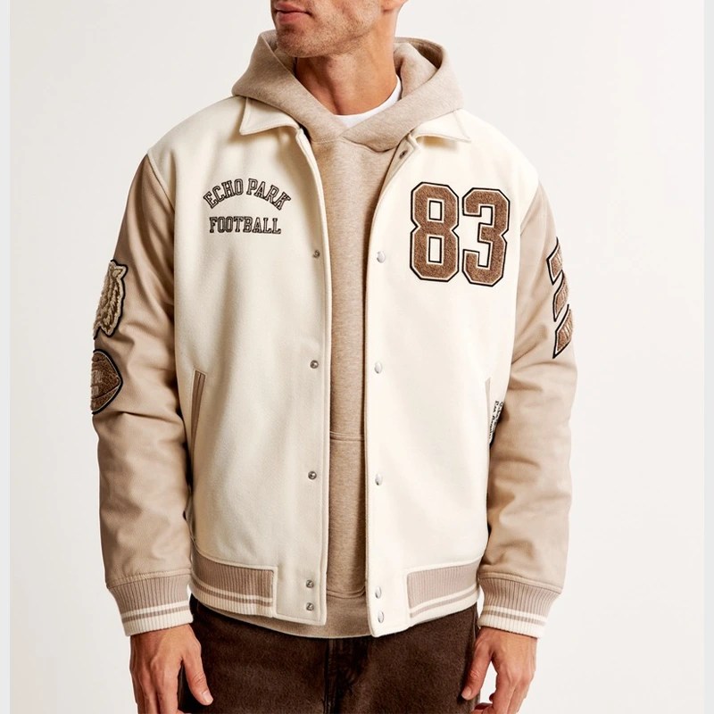 Abercrombie And Fitch Echo Park Football Varsity Jacket