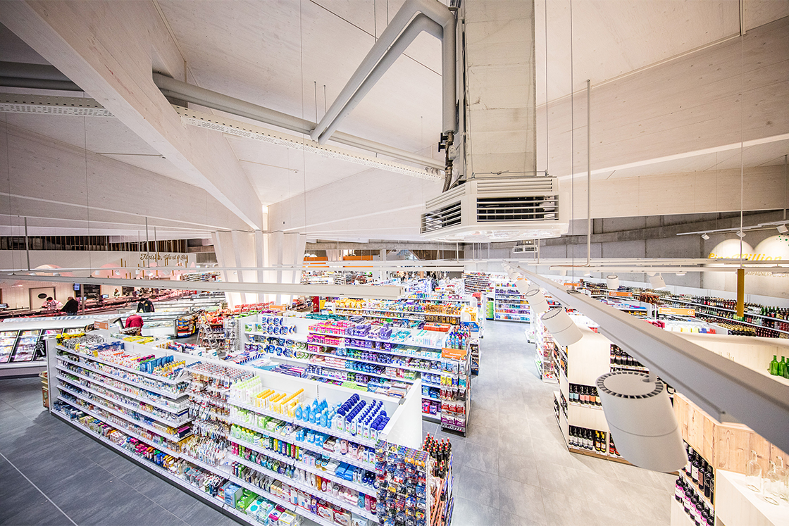 Supermarket refrigeration, heating, air conditioning, and ventilation