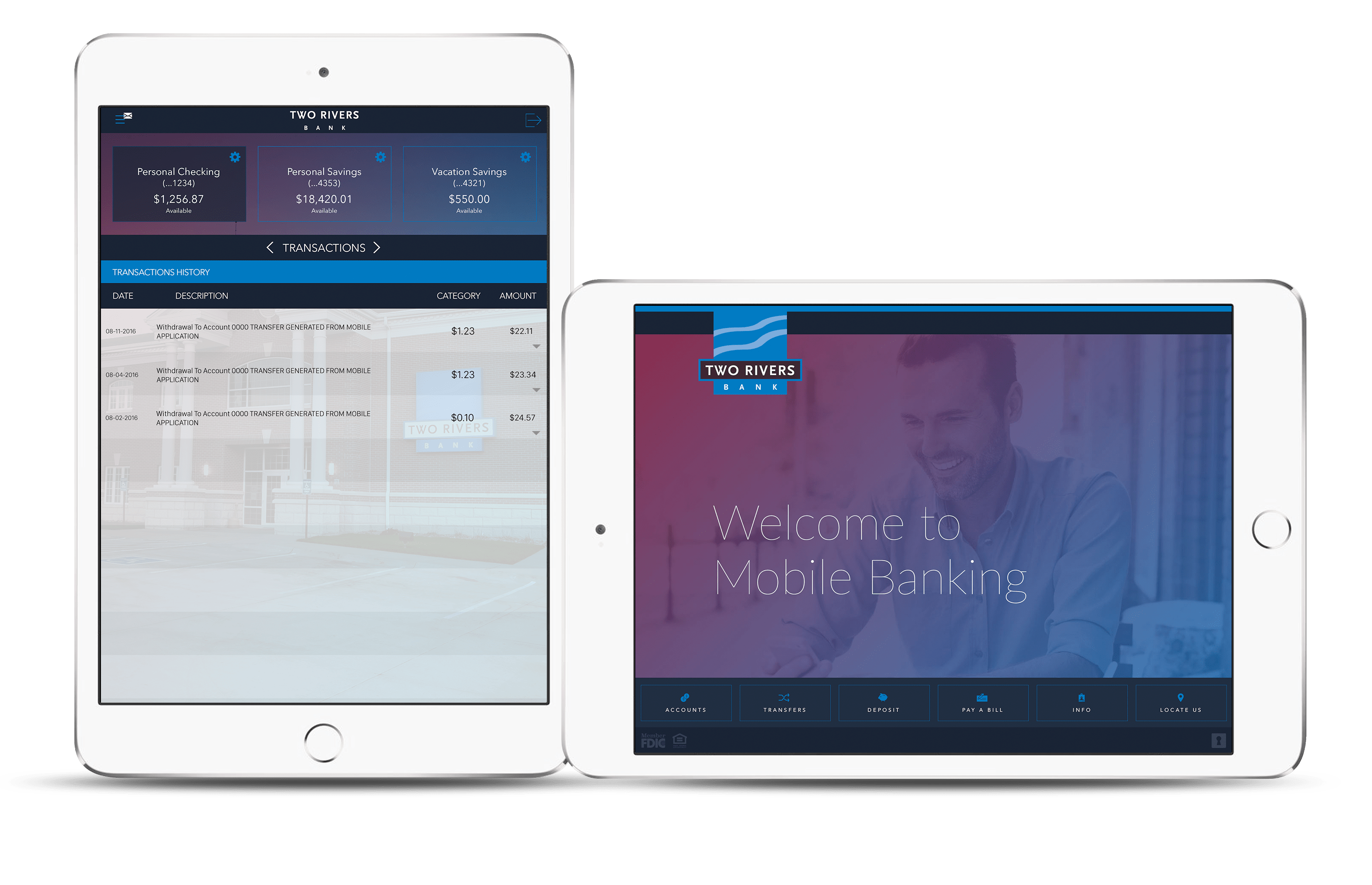 Two Rivers Bank Mobile Banking App Daniel Falquez