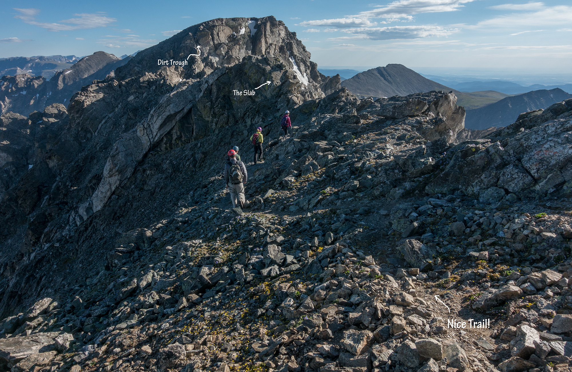 Two Traverse Cruxes. SouthNorth Arapaho Peaks, Colorado, 2016 The