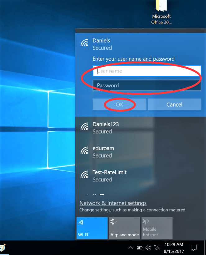 Daniels Wireless Network Windows 10 Daniels