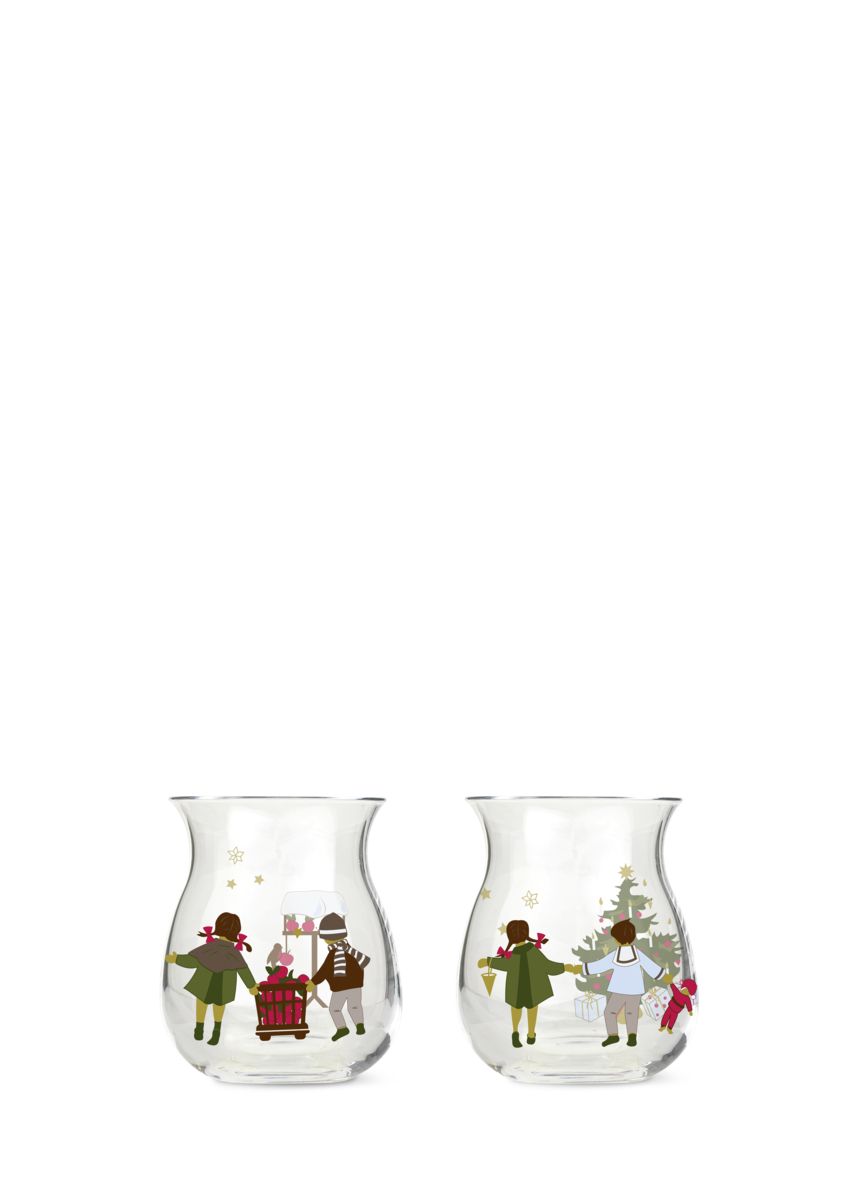 Holmegaard Christmas Tea Light Holders 2022 (Set of Two) Danish