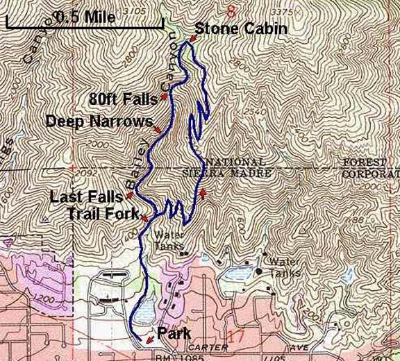 Bailey Canyon Map
