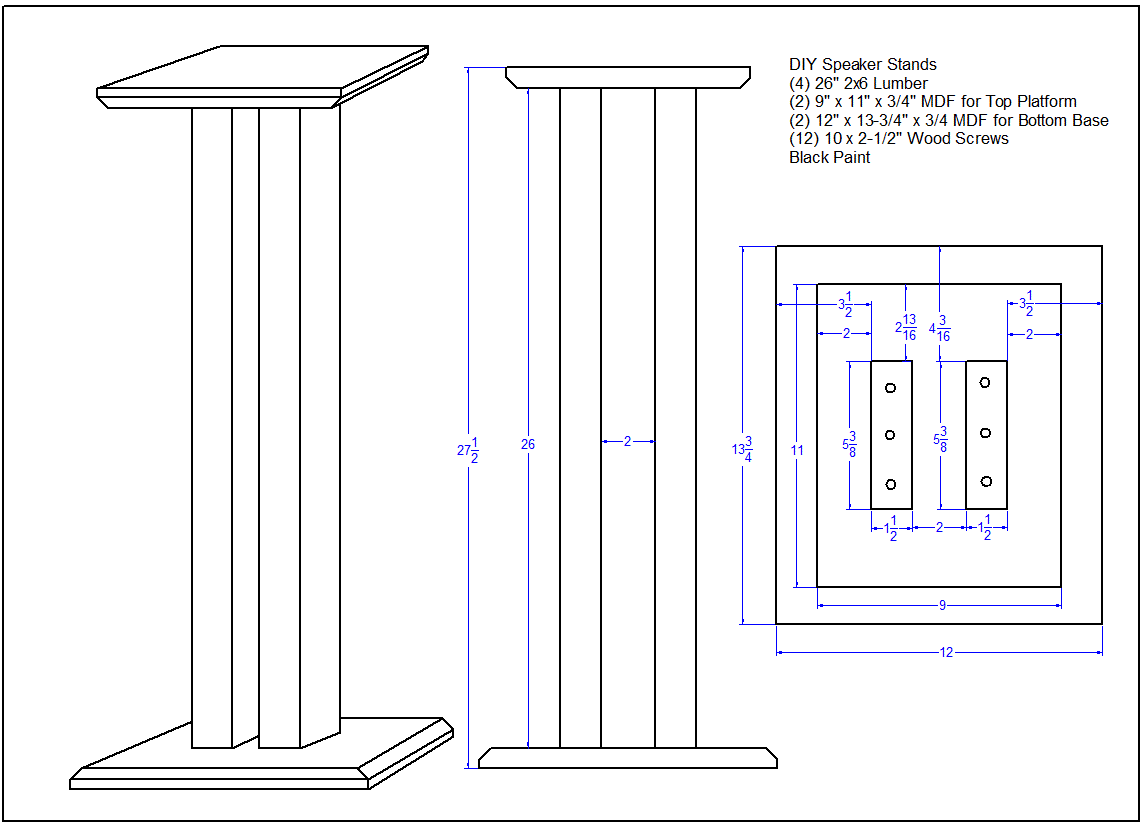 Woodwork How To Build Timber Speaker Stands PDF Plans