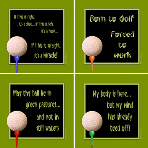 Golf Hooked Wool Pillows for the Avid Golfer, Great Gift