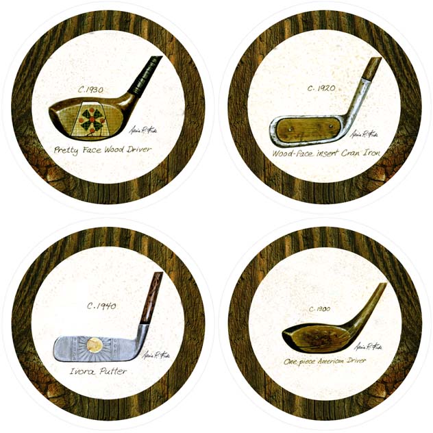 Golf Hooked Wool Pillows for the Avid Golfer, Great Gift