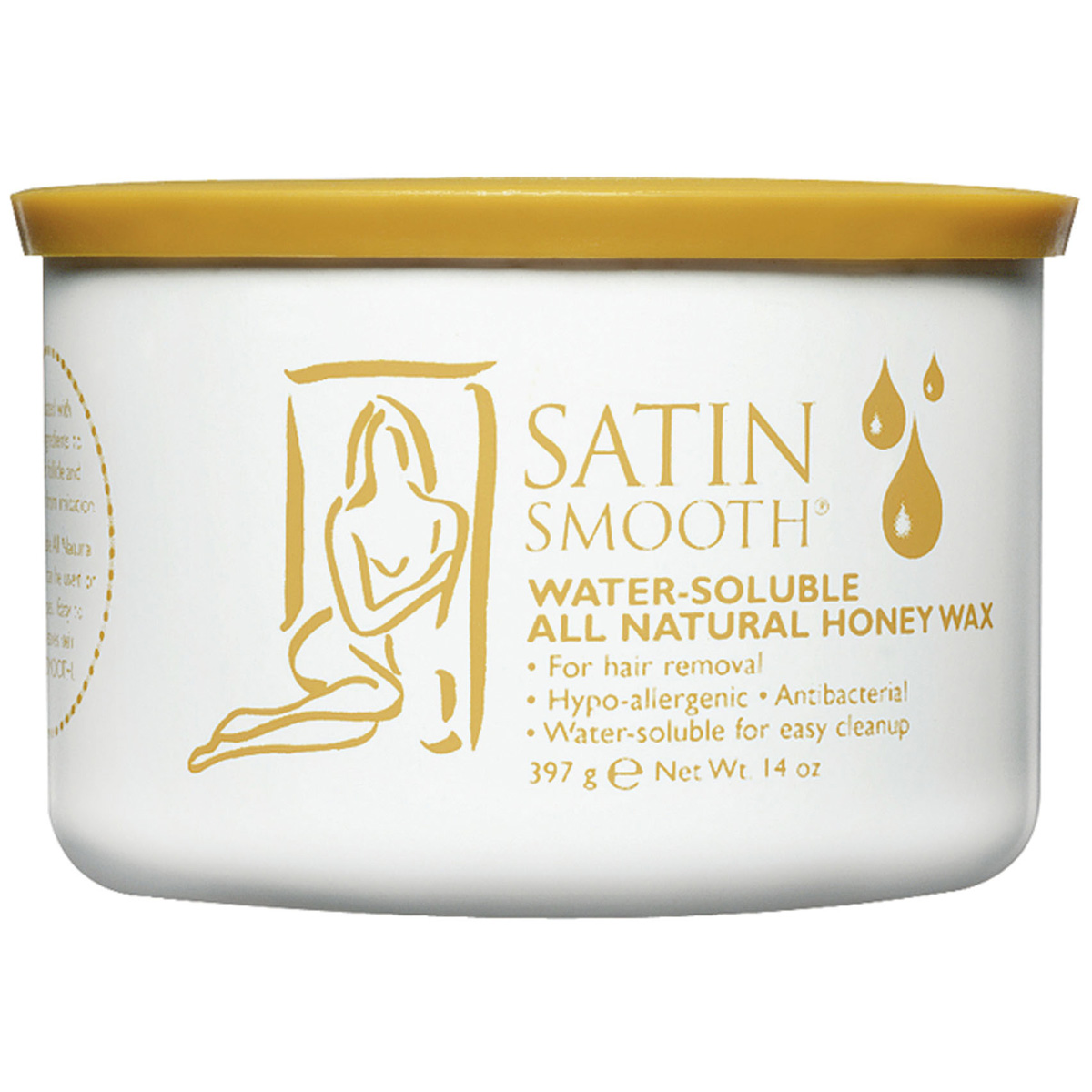 SATIN SMOOTH™ WATER SOLUBLE ALL NATURAL HONEY/SUGAR WAX cadannyco