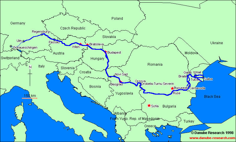 Map Of The Danube River Introduction To Danube Research