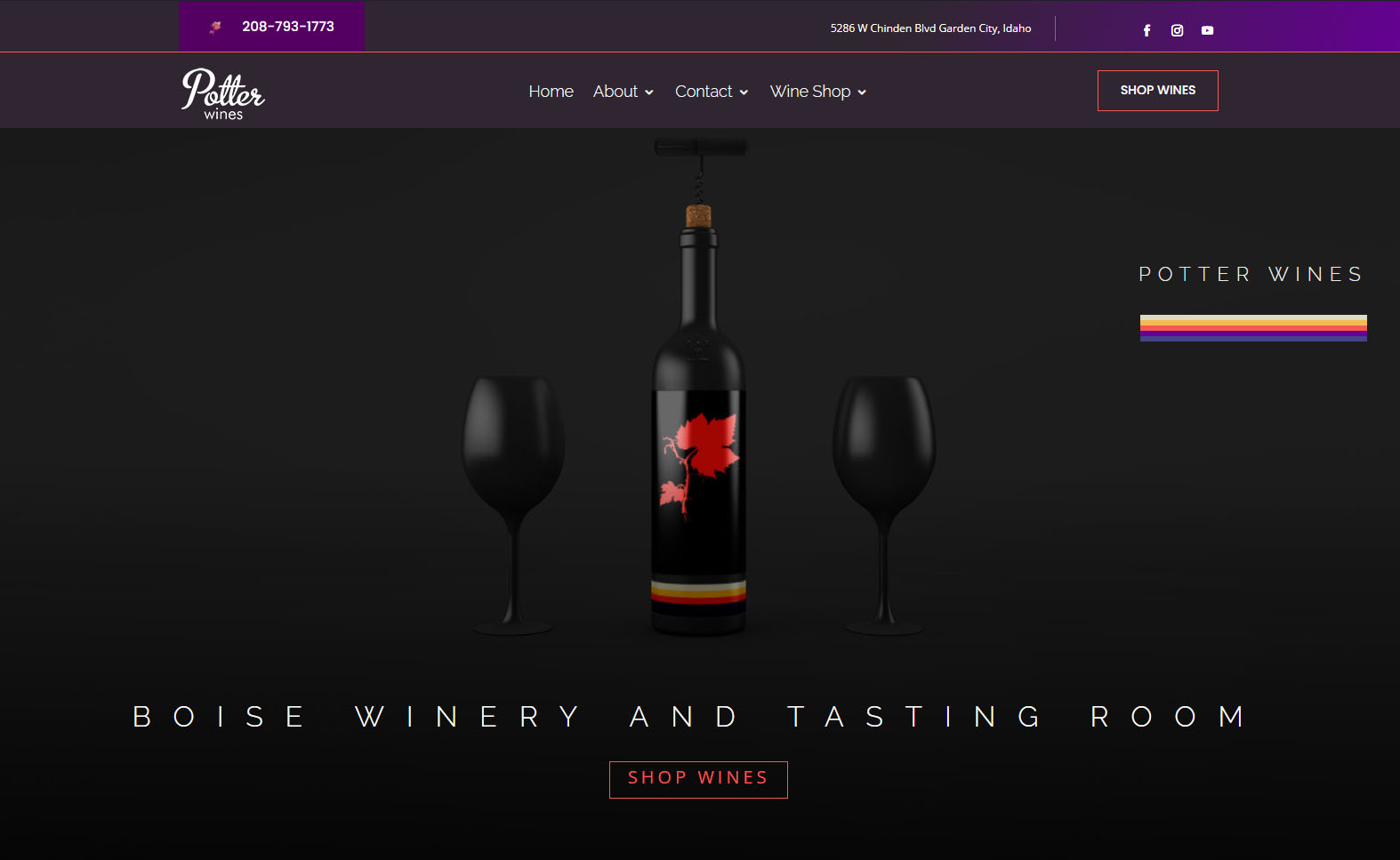 Potter Wines Dapper Dog Design