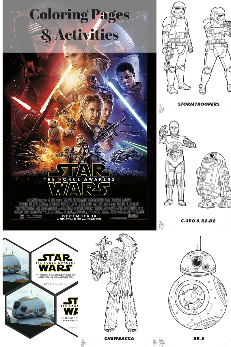 Star Wars The Force Awakens Free Activity Pack With Coloring Pages