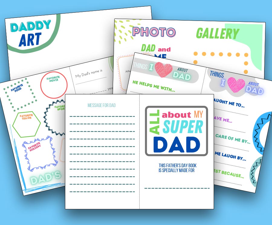 Printable Super Dad Questionnaire for Father's Day
