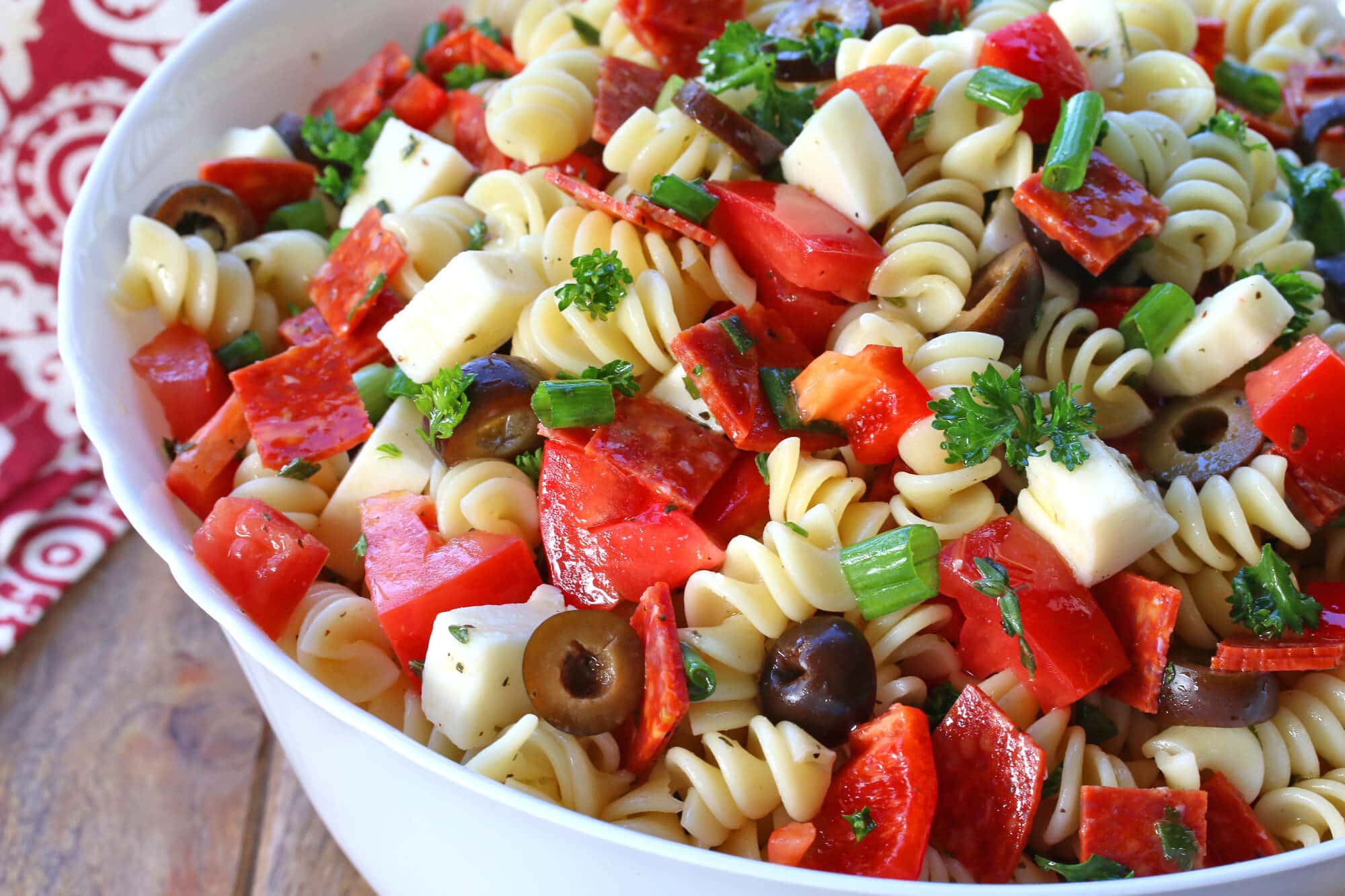 Pepperoni Pizza Pasta Salad The Daring Gourmet