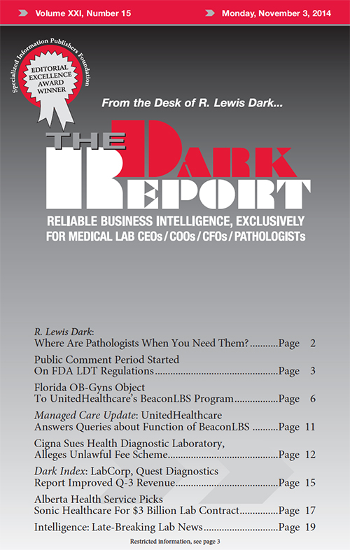 LabCorp, Quest Diagnostics Report Improved Q3 Revenue The Dark Report