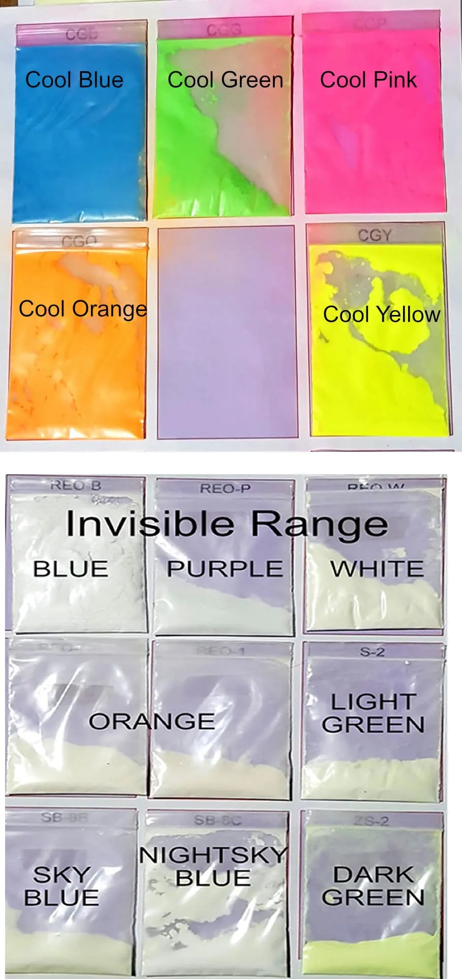 Buy Glow In The Dark Powder Coat 10 Grams Sample Pack