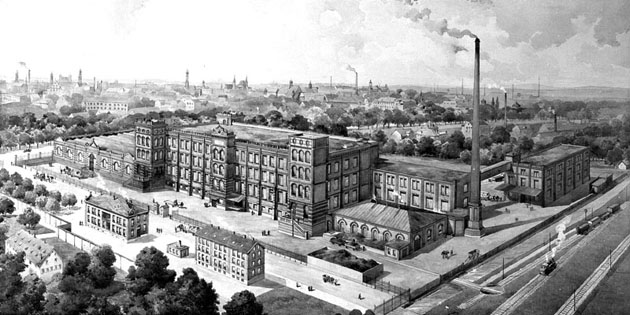 Das Textilviertel Augsburg Karte von 1920