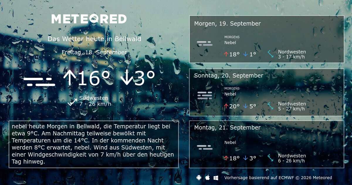 Wetter Bellwald 14 Tage