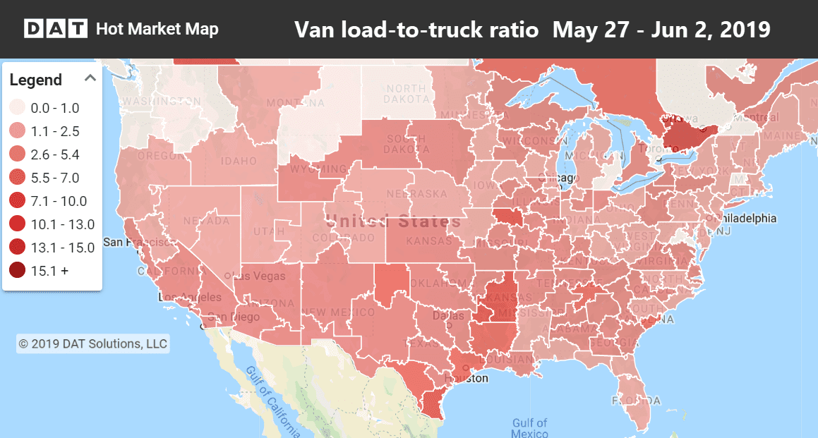 Van rates finally pick up steam DAT Freight & Analytics Blog