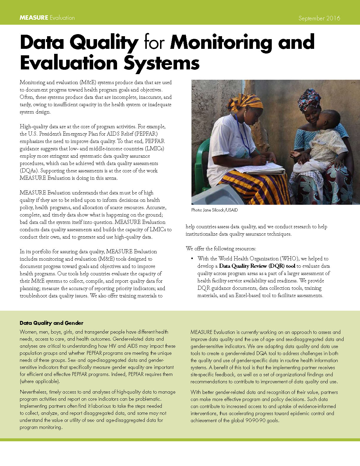 Data Quality for Monitoring and Evaluation Systems DataForImpactProject