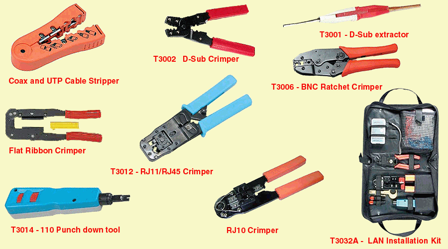 Network Installation Tools Crimpers, Strippers, Insertion & Extraction