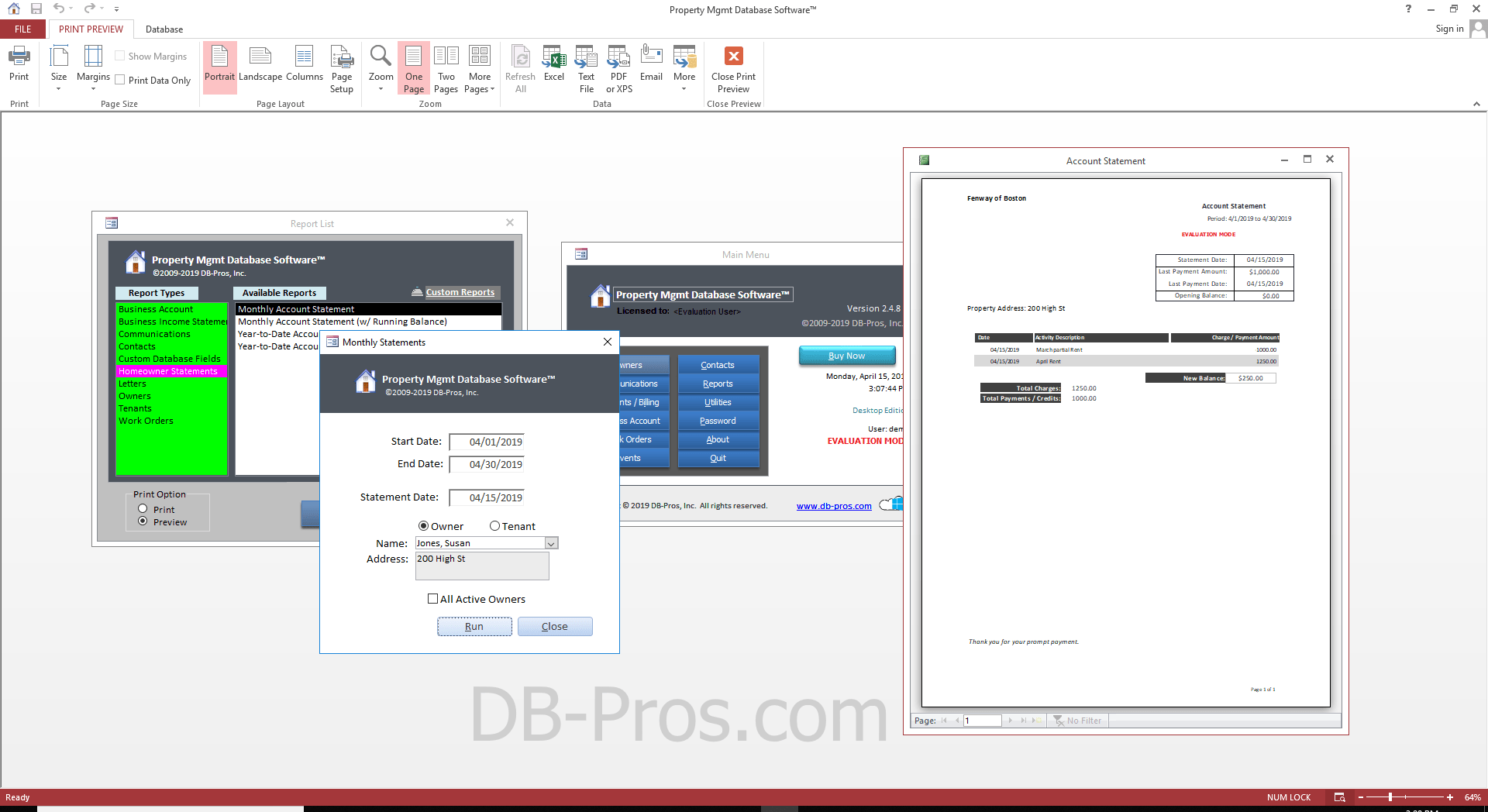 Property Management Software, Property Management Database ™ Software