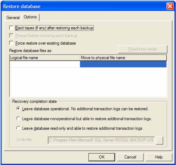 SQL Server restore database when catastrophy happens
