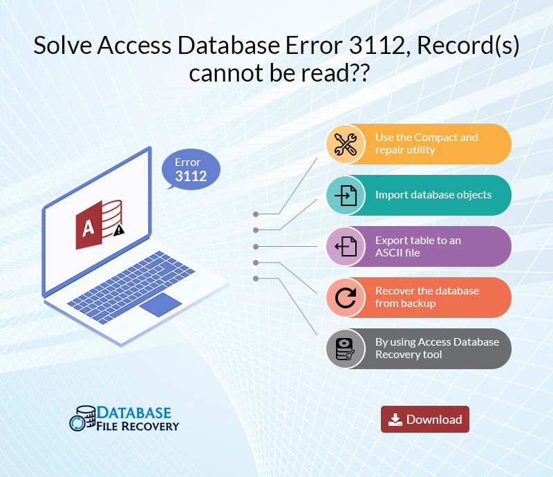 How to Solve Access Database Error 3112, Record(s) cannot be read??