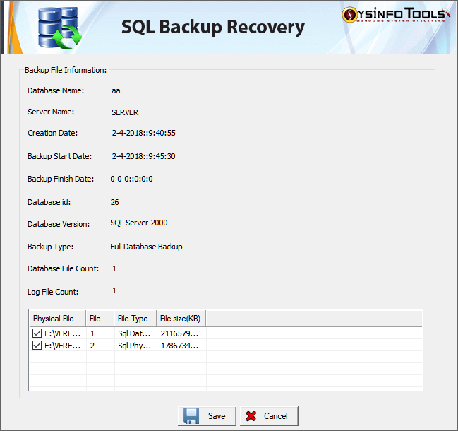Free SQL Backup Repair Tool to quickly fix SQL backup files.