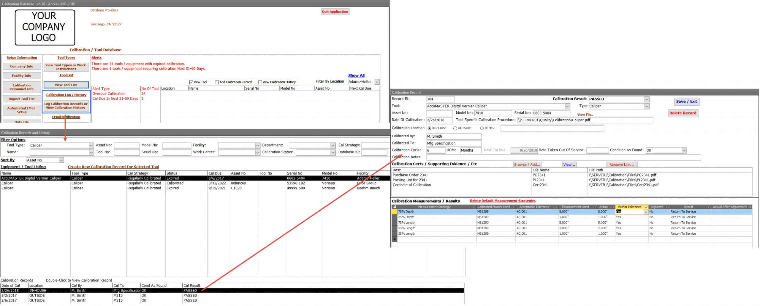 SimpleManufacturing™ Calibration Module Simple Navigation