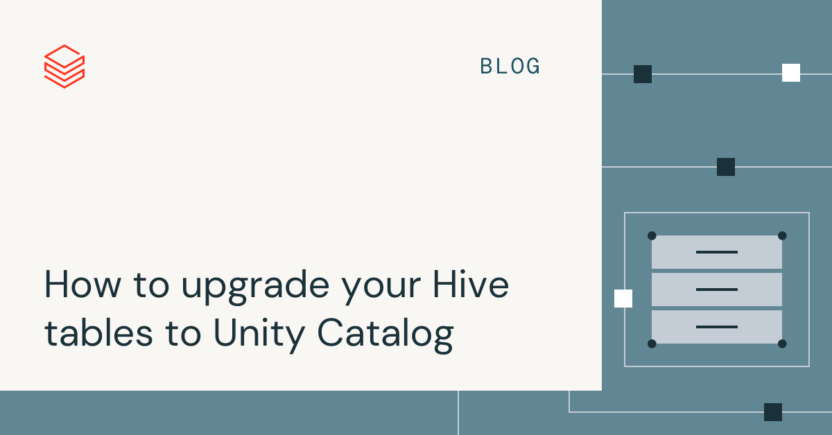 Migrate Hive Tables to Unity Catalog Databricks Blog