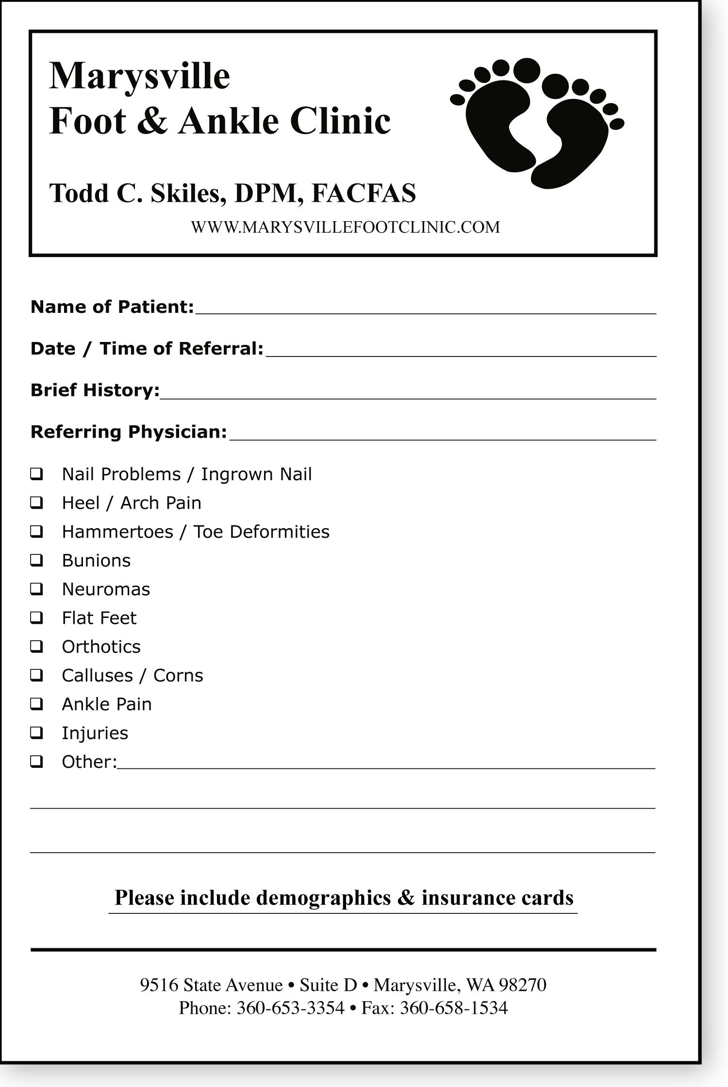 Sample Gallery Medical Referral Pads