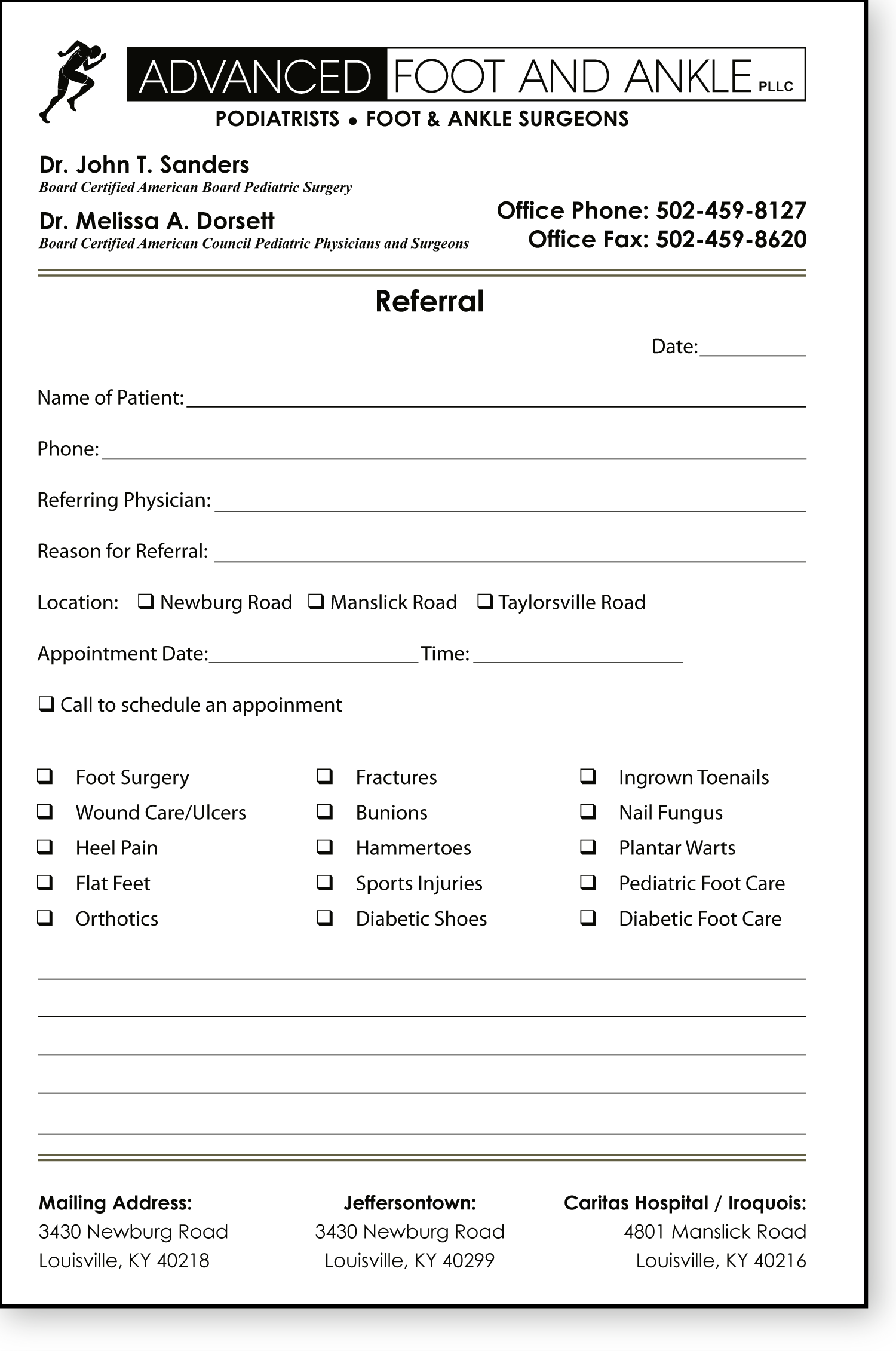 Sample Gallery Medical Referral Pads