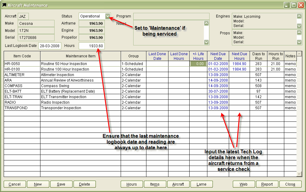 Datahawk Software Aircraft Maintenance Tracking Input For Easy Use