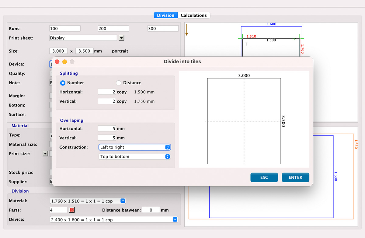 Large Format Print Calculation