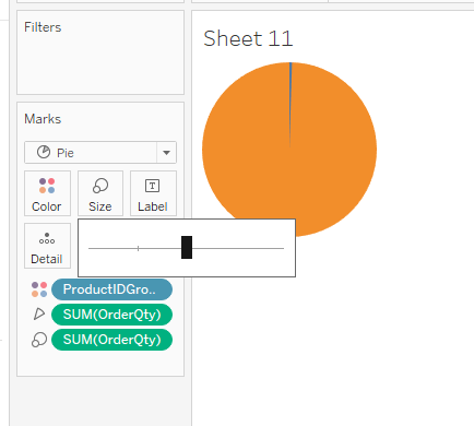 How to increase the size of pie chart in Tableau - Datameer