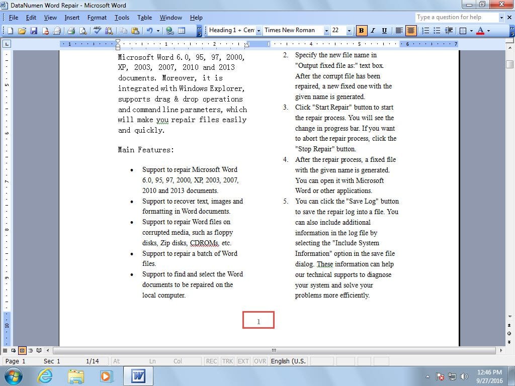 How to Add Number to Each Column in a Multicolumn Word Document