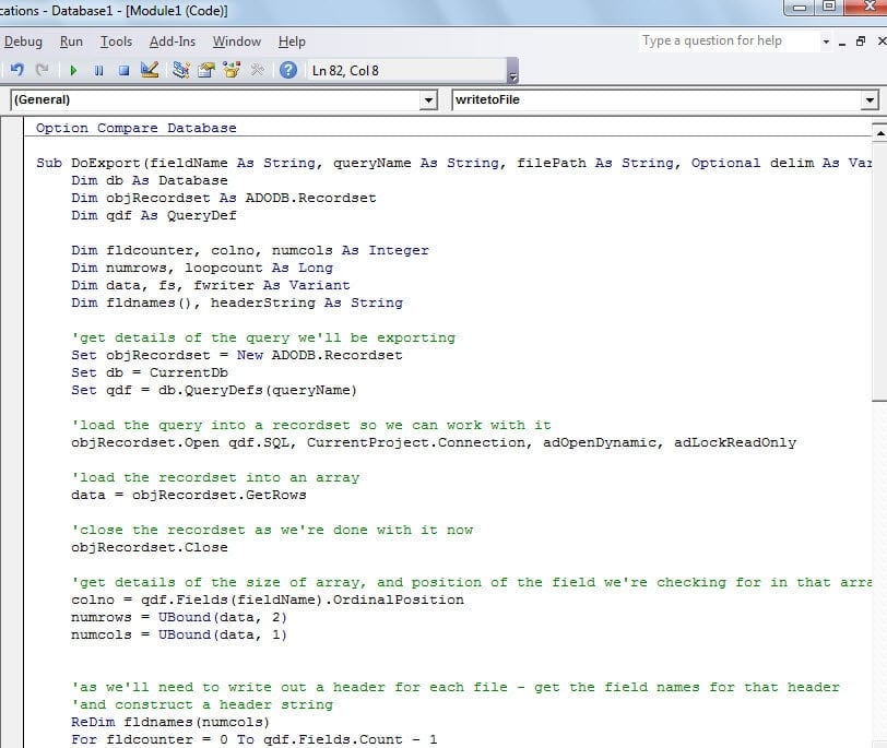 How to Export the Results of a Query to Multiple Files with Access VBA