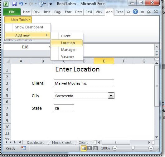 How to Create Customized Menus in Your Excel Worksheet via VBA