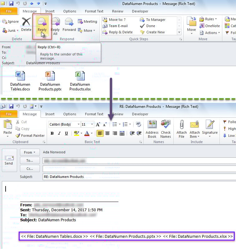 2 Quick Methods to Print the Attachment Lists of Multiple Outlook Emails