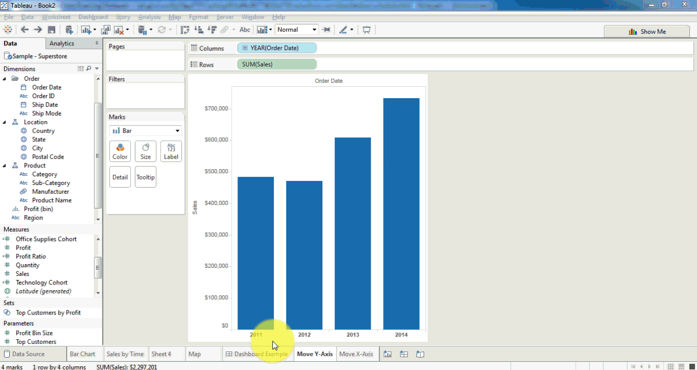 Move Axis To Bottom Of Chart Excel