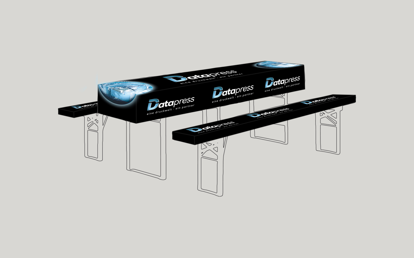 Biertisch / Bierbank DATAPRESS eine druckwelt ein partner