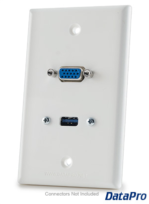 VGA & USB Wall Plate -- DataPro