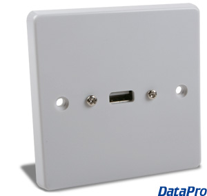 European USB Wall-Plate -- DataPro