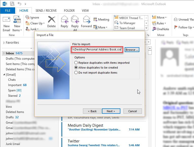 Export Thunderbird Address Book To Outlook 2016, 2013, 2010