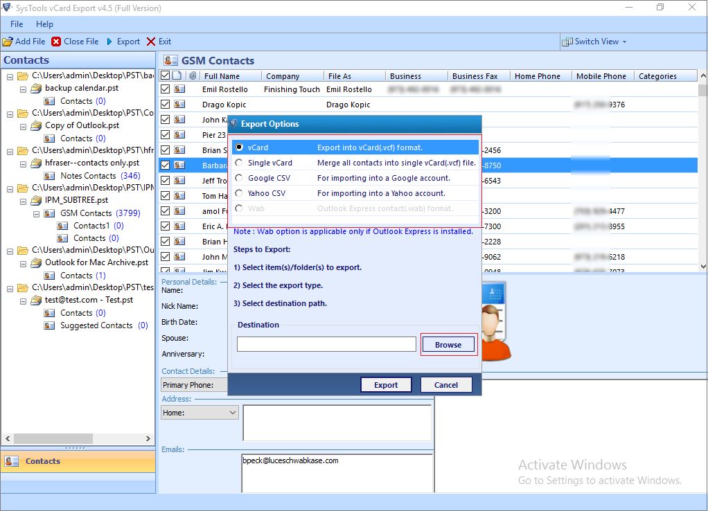 Learn how to export Outlook address book as vCard Learn how to export Outlook address book as vCard